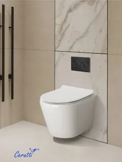 Унитаз подвесной Ceruttispa  LUIGI Aria Tornado CT11101 безободковый со смывом торнадо